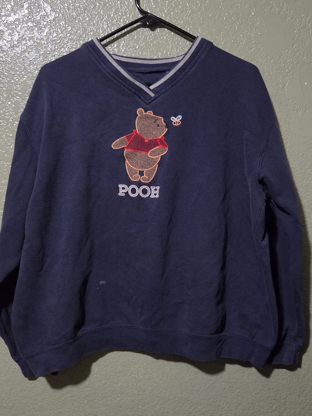 Disney Winnie the Pooh Navy V-Neck Sweatshirt